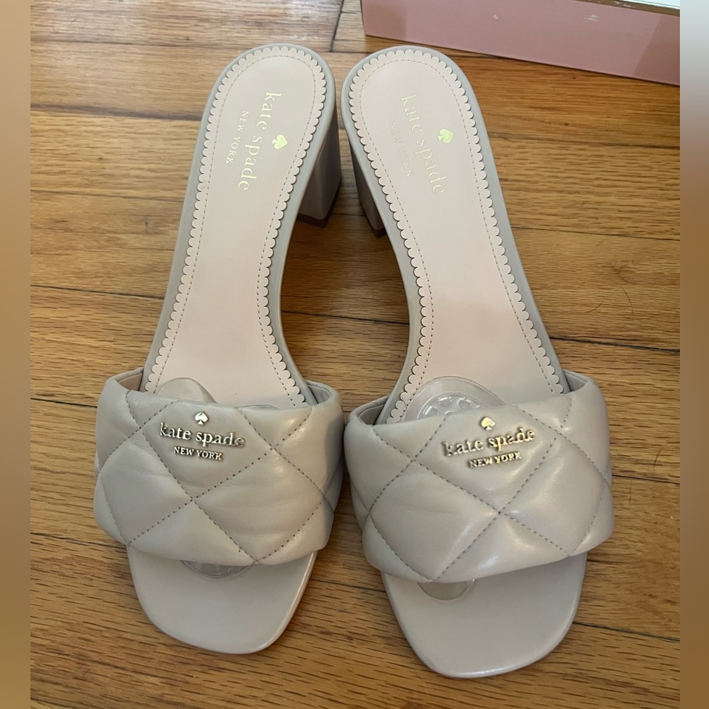 Kate Spade kitten heels quilted